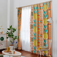 スミノエ DESIGNLIFE カーテン チューリッペン ブルー AS-V1365-180185OR １セット(2枚入)（直送品）