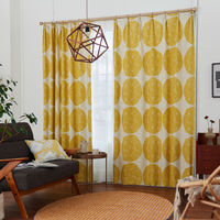 スミノエ DESIGNLIFE カーテン トピアリー イエロー AS-V1367-210135YE １セット(2枚入)（直送品）