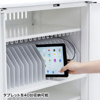 サンワサプライ タブレット収納キャビネット(40台収納) CAI-CAB102W 1台（直送品）