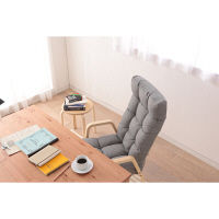 アイリスオーヤマ ウッドアームチェア ハイタイプ グレー 1脚（直送品）