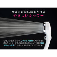 カクダイ ガオナ シャワーヘッドとホースのセット 節水 大型 手元ストップ 極細シャワー 肌触りやわらか ホワイト GA-FH031 1個