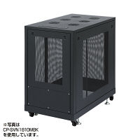 サンワサプライ 19インチサーバーラック メッシュパネル仕様（18U） CP-SVN1890MBK 1台（直送品）