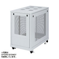 サンワサプライ 19インチサーバーラック メッシュパネル仕様（18U） CP-SVN1890MGY 1台（直送品）