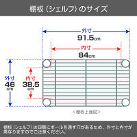 ルミナス ポール径25mm セット品 インテリアカラーワードローブ 2段仕様 ブルー 幅910×奥行460×高さ2157mm IC9021-3BL（直送品）