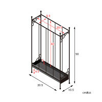 宮武製作所（MIYATAKE） DELSOL デル・ソル アンブレラスタンド ホワイト 幅105×奥行き305×高さ500mm 1台（直送品）