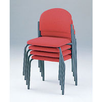 ライオン事務器 No.2300シリーズ ミーティングチェア 肘なし 4本脚 布張り ブルー 1脚（直送品）