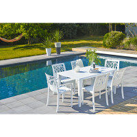 タカショー ベジタルアームチェア ホワイト 1脚（直送品）