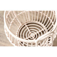 サンフラワーラタン Breezeシリーズ ラタン バスケット 大小2個セット ホワイトウォッシュ GK801WW（直送品）