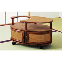 サンフラワーラタン ラタン ポットワゴン T036HR 1台（直送品）