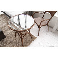 サンフラワーラタン Breezeシリーズ ラタン×ヨーロッパリゾート カフェテーブル T207GY 1台（直送品）