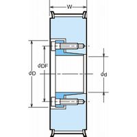 椿本チエイン PXロックプーリ Sタイプ P5M形 PT48P5M25AFーAーFS3328 1個（直送品）