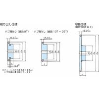 椿本チエイン RS80 スプロケット 1Bタイプ RS80ー1B30T 1個（直送品）