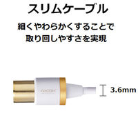 エレコム アンテナケーブル/4K8K対応/L-S型/2.0m/ホワイト DH-ATLS48K20WH
