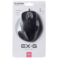 エレコム ＢｌｕｅＬＥＤマウス／握りの極み／Ｌサイズ／有線／５ボタン M-XGL10UBBK 1個