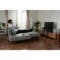 セルタン ポケットコイル入りカウチソファ セナミ アッシュグレー 幅1900mm 1脚（直送品）