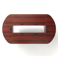 プラス TMユニットテーブル2 エンドテーブル ダークウォルナット 幅1600×奥行550×高さ720mm 1台（取寄品）