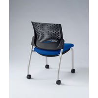 ライオン事務器 ミーティングチェア スターブ No.1771F キャンチレバー脚タイプ 背ヌード 肘付 グリーン 1脚（直送品）