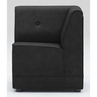 【軒先渡し】オリバー システムソファ Denim コーナー用 ブラック 1台（直送品）