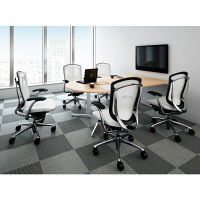 CM91SB FBH1 |オカムラ コンテッサ オフィスチェア 大型ヘッドレスト付 可動肘付 メッシュ シルバーフレーム ネオブラックボディ ブラック（直送品）