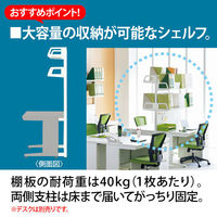 オカムラ スチールOAデスク ビラージュ VILLAGE デスク専用コネクトシェルフ 幅1400mm用 片面 1台（取寄品）