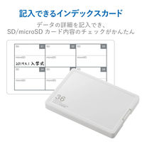 エレコム（ELECOM） SD/microSDカードケース（プラスチックタイプ） ホワイト CMC-SDCPP36WH 1個