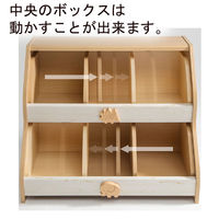 白井産業 ランドキッズ キッズ向けおもちゃ収納ラック ナチュラル×ホワイト 幅815×奥行389×高さ696mm 1台（直送品）
