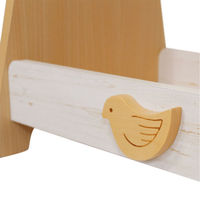 白井産業 キッズ向け家具 ハンガーラック ナチュラル×ホワイト LAK-8555 1台