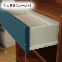 白井産業 ランドキッズ キッズ向けランドセルラック ダークブラウン×ブルー 幅627×奥行293×高さ932mm 1台（直送品）