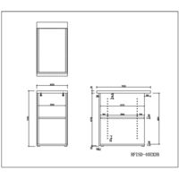 【車上渡し】アール・エフ・ヤマカワ EX木製デスク隙間収納袖机 ダーク 幅400×奥行700×高さ720mm RFISD-40EXDB 1台（直送品）