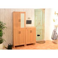 佐藤産業 GENKA ジェンカ シューズボックス ダークナチュラル 幅580×奥行350×高さ935mm GK95-60 1台（直送品）