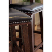 【車上渡し】 関家具 ノスタ ハイスツール ハイチェア ヴィンテージ ダークブラウン ダメージ加工 NS-6204 1脚（直送品）