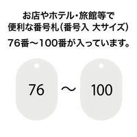 オープン工業 番号札(76~100番) 大 25枚 白 BF-53-WH 1ケース(25枚入/76~1