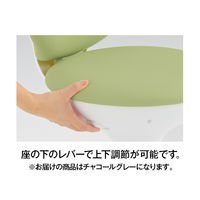 オカムラ 患者用チェア ビニール張りタイプ 肘なし 背付 円盤脚 座面回転 チャコールグレー LU16ZZ-PB24（直送品）