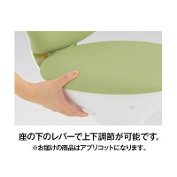 オカムラ 患者用チェア ビニール張りタイプ 肘なし 背付 円盤脚 座面回転 アプリコット LU16ZZ-PB29（直送品）