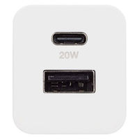 USB充電器 タイプC PD 20W USB-C USB-A 各1ポート コンパクト ホワイト EC-AC22WH エレコム 1個（直送品）