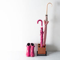 karari（カラリ） 珪藻土 アンブレラスタンド 6本斜め ブラウン 1個 アネスティカンパニー