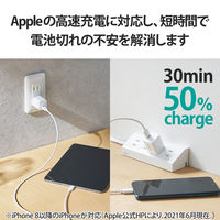 USB充電器 PD 20W タイプC to C ケーブル同梱 1.5ｍ ホワイト EC-AC17WH エレコム 1個（直送品）