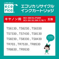 エコリカ キヤノン（Canon）用 リサイクルインク ECI-C381-6P 6色 BCI-381+380/6MP対応 1パック
