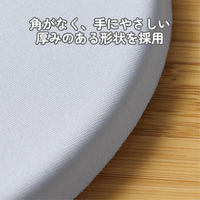 マウスパッド しろちゃん 丸型 スムースクロス素材 ほどよいグリップ感 厚さ 6mm グレー MP-FC01GF エレコム 1個（直送品）