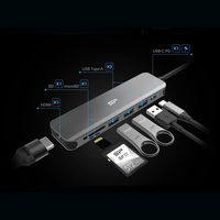 ドッキングステーション USBハブ PD対応 7in1 Type-Cドッキングステーション SPU3C07DOCSU200G 5個