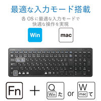 ワイヤレスキーボード 無線 テンキー付き コンパクト パンタグラフ 薄型 ブラック TK-FDP099TBK エレコム 5個（直送品）