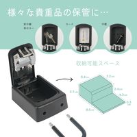 【キーボックス】カール事務器　スペアキーボックス　吊り下げタイプ　黒　CKB-S01-K　5個