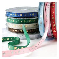 小西リボン スタープリントサテンリボン KR3514-10-51 1セット(3巻/1セット)（直送品）