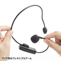 サンワサプライ ワイヤレスヘッドマイク(MM-SPAMP15用) MM-SPAMP15WHM 1個