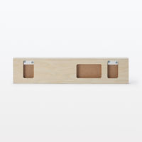 無印良品 壁に付けられる家具3連ハンガー オーク材突板 ライトグレー 良品計画