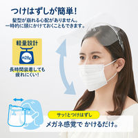 プラス　メガネタイプ　フェイスシールド　セット（フレーム1個、シールド3枚）　89471 5セット
