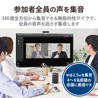 スピーカーフォン 会議用マイクスピーカー Bluetooth接続 無線・有線両対応 LBT-SP02BK エレコム 5台（直送品）