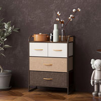 【軒先渡し】ビーカム　簡単組立！布張りカラーチェスト　3段　NBC-604　1台（直送品）