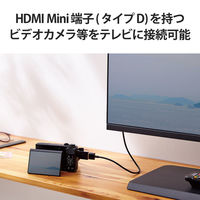 HDMI変換アダプタ AF-DM(micro) 4K 60P スリムコネクタ ブラック AD-HDADS3BK エレコム 1個（直送品）