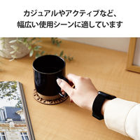 Apple Watch バンド ファブリック 面ファスナー式 ブラック AW-41BDFBBK エレコム 1個（直送品）